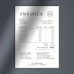 Invoice Template Google Sheets | Invoice For Small Business | Editable Invoice Template