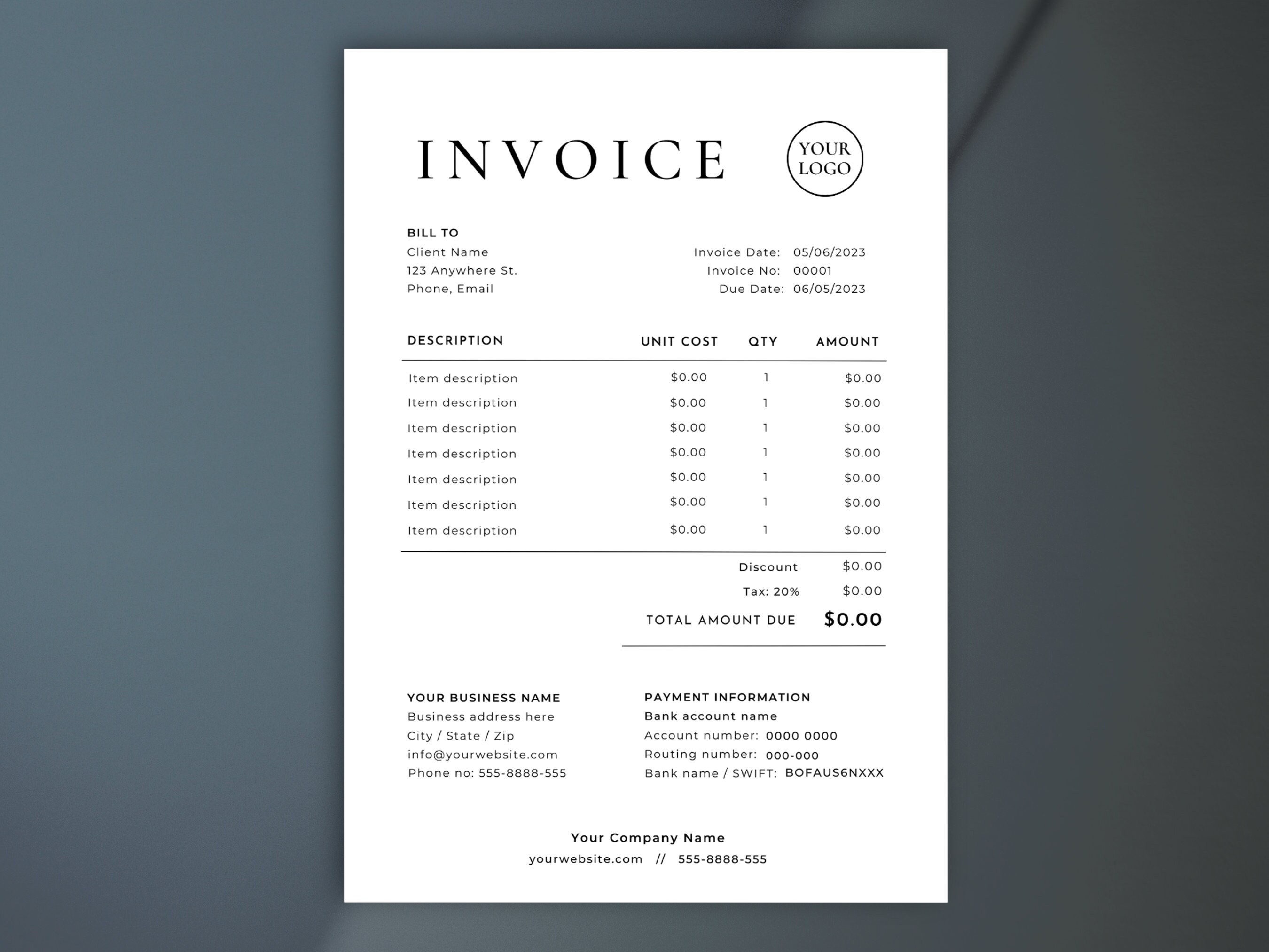 Customizable Receipt Template for Google Docs