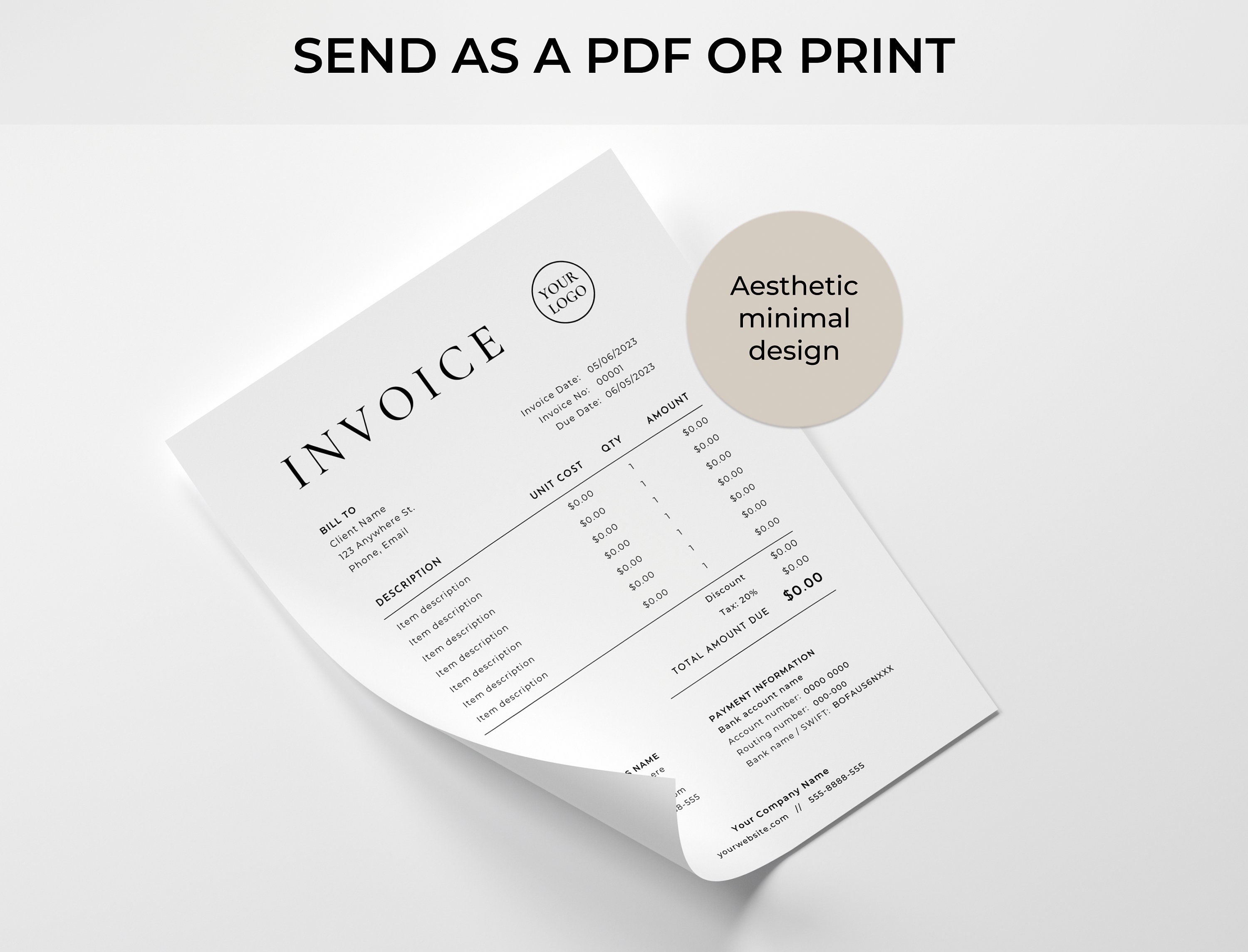 Invoice Template Google Sheets | Invoice for Small Business | Editable ...