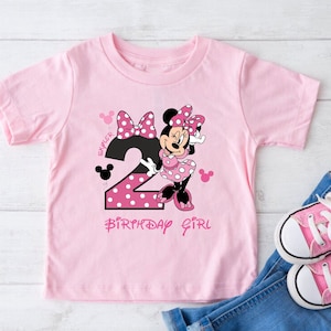 Minnie Mouse Birthday Girl Shirt, Disney Birthday Party, 2nd Birthday Gift, Disneyland Birthday Trip, Birthday Princess, Custom Bday Gift