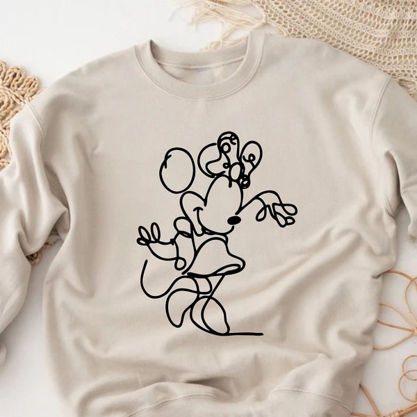 Minnie Mouse Lines Sweatshirt, Disney Travel, Disneyland Sweater, Disney Sweatshirt, Minnie Mouse, Disney Family, Disney Castle, Wife Gifts