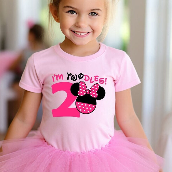 Disney I'm Twodles Shirt, Kids Birthday Shirt, Disney Birthday, Custom Birthday, Personalized Gift, Minnie Mouse, 2nd Birthday Gift