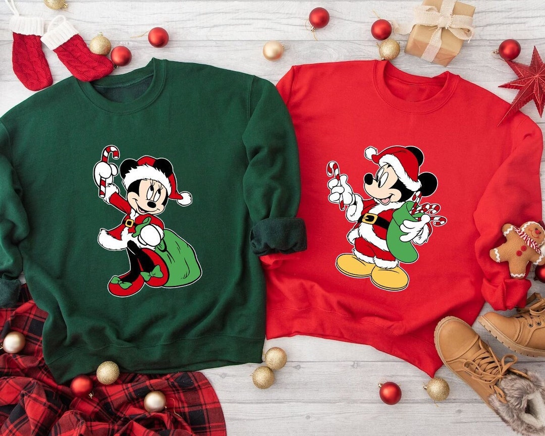 Mickey Minnie Sweaters Disneyland Sweater Matching Sweaters Etsy