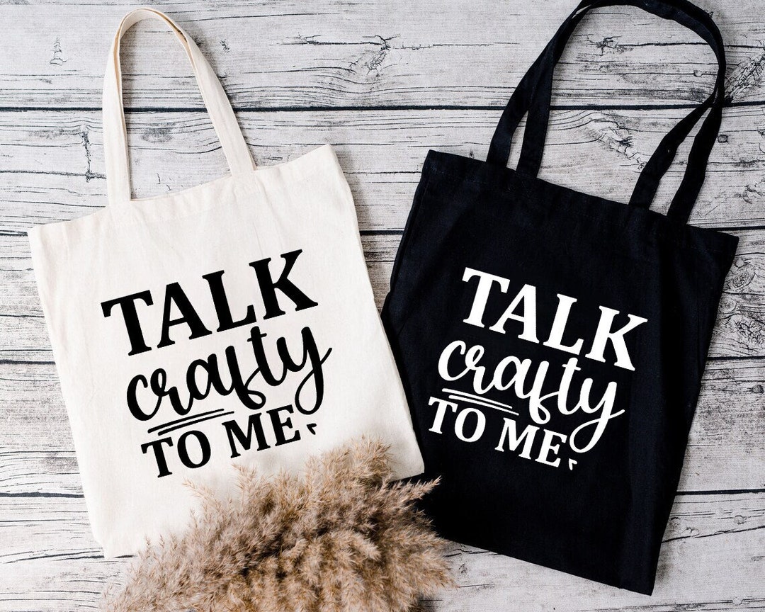 Sprechen Sie kreativ mit mir Tasche, Handwerk Tasche, lustige