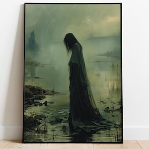 Goddess Boann Wall Art, Celtic Goddess of Rivers, Goddess Boínn Print, Celtic Mythology, Boyne River, Irish Mythology, Divine Feminine Art