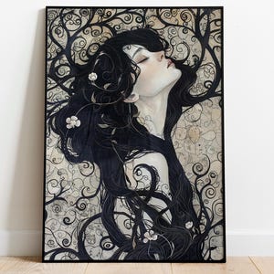 Gaia Greek Goddess of Earth Premium Poster, Art Nouveau Print, Greek Mythology Decor, Cult Gaia, Divine Feminine Art Print, Feminine Energy