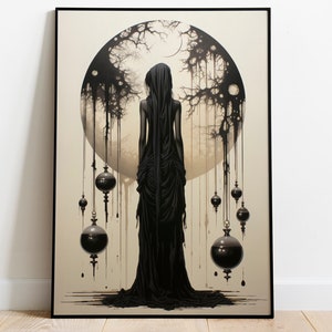Hekate Premium Matte Poster, Art Nouveau Print, Hecate Greek Goddess of Magic and Witchcraft, Divine Feminine Art, Greek Mythology Decor