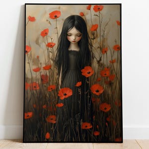 "Persephone Wandkunst, "Where Blumen lernen zu sterben, griechische Mythologie, ""Gerahmte Wandkunst, Proserpina"" Wanddeko, Geschenk für Sie, Poster oder Leinwand."
