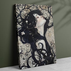 Goddess Gaia Canvas, Art Nouveau Style, Greek Goddess of Earth, Greek Mythology, Divine Feminine Art, Feminine Energy, Canvas Wall Art