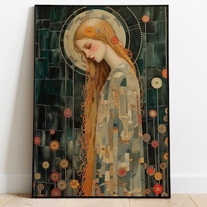 Vesna Premium Matte Poster, Slavic Goddess of Spring, Art Nouveau Print, Slavic Goddess Poster Goddess Slavic Folklore, Slavic Mythology Art