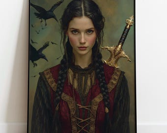 The Morrigan Celtic Goddess Art | Celtic Mythology Wall Decor