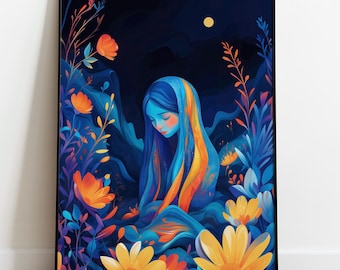 Mary Magdalene Wall Art, Maria Magdalena, Christian Art, Christian Gift, Christian Prints, Christian Artwork, Christian Altar, Religious Art