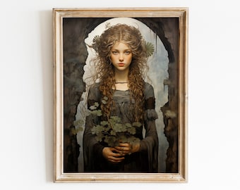 Goddess Gaia wall art Romanticism, Greek Goddess of Earth, Divine Feminine Art, Greek Mythology Decor, Spiritual Art, Cult Gaia Collection