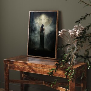 Nyx Goddess Wall Art | Greek Mythology Print | Night Goddess Decor | Dark Fantasy Poster | Celestial Art | Symbolist Printing