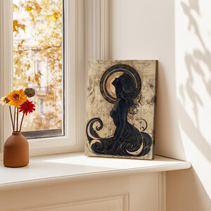 Goddess Aphrodite Matte Canvas Art Nouveau, Greek Goddess of Beauty, Greek Mythology, Divine Feminine, Feminine Energy, Canvas Wall Art