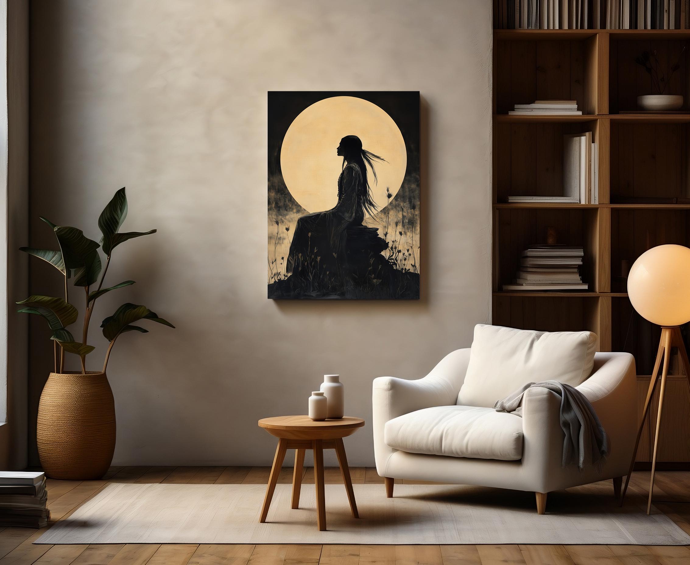 Native American Goddess Hanwi Wall Art Nouveau, Lakota Goddess of the ...