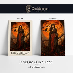 The Morrigan Goddess of War, Celtic Mythology, Irish Mythology Wall Art, Celtic Art Print, Divine Feminine Art, Dark Fantasy Art, Whimsical