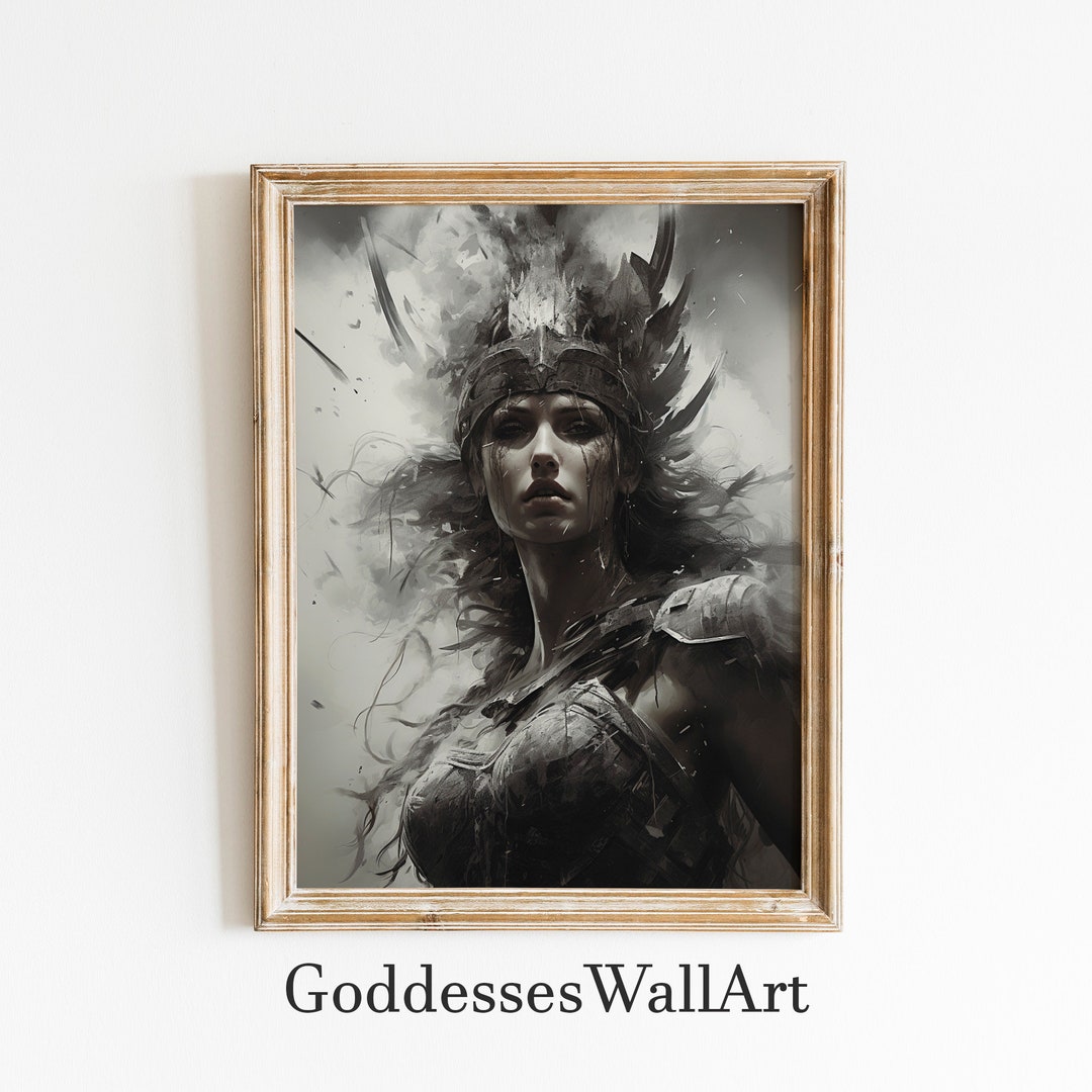 Goddess Athena Wall Art Greek Goddess of the War Greek Etsy