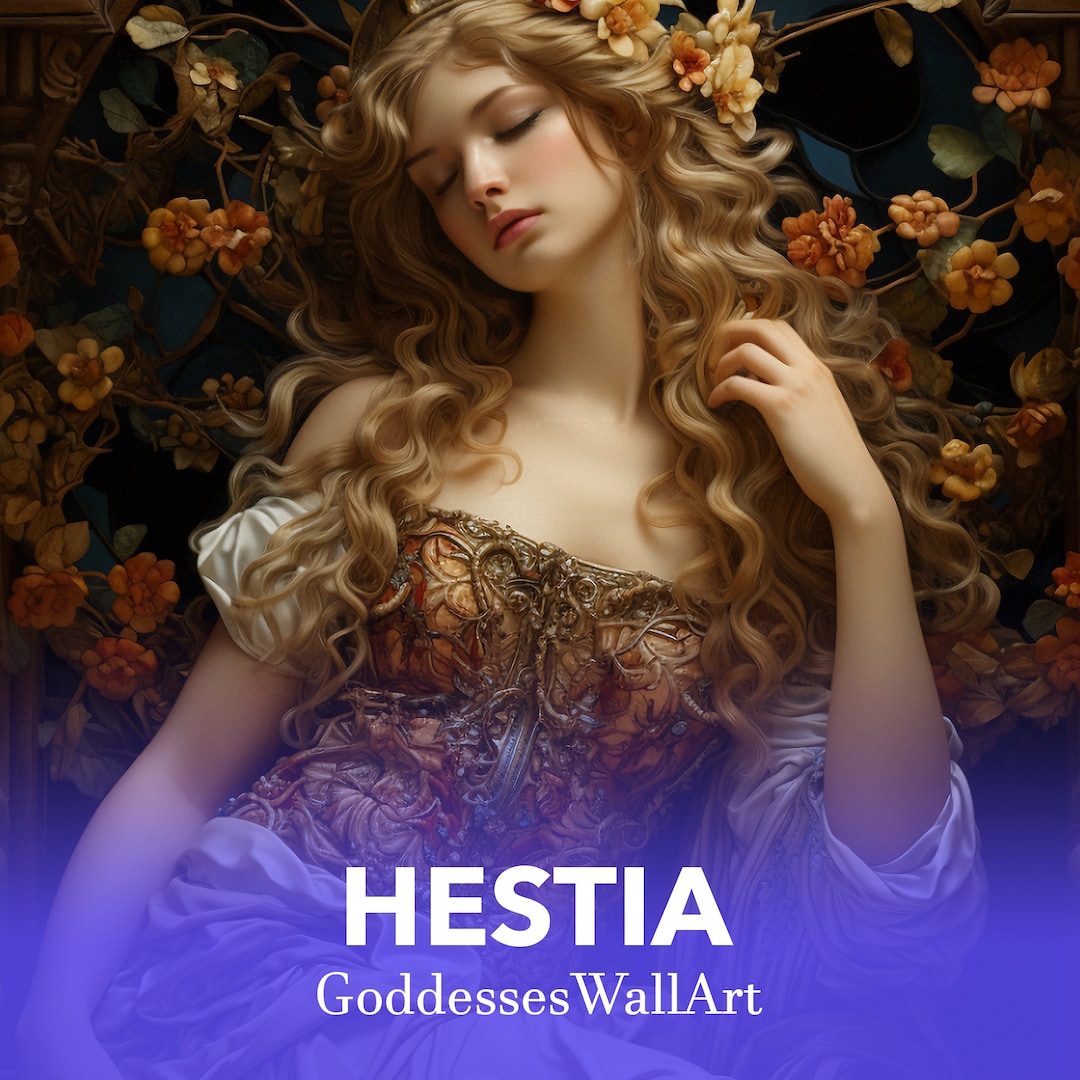 Göttin Hestia Art Print, griechische Göttin des Herdes und des Hauses, göttlich Weiblich