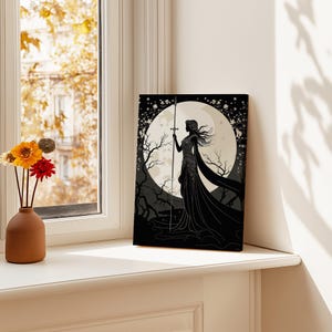Goddess Athena Wall Art Nouveau Print, Greek Goddess of War, Greek Mythology, Goddess of Wisdom Poster, Divine Feminine Art, Feminine Energy