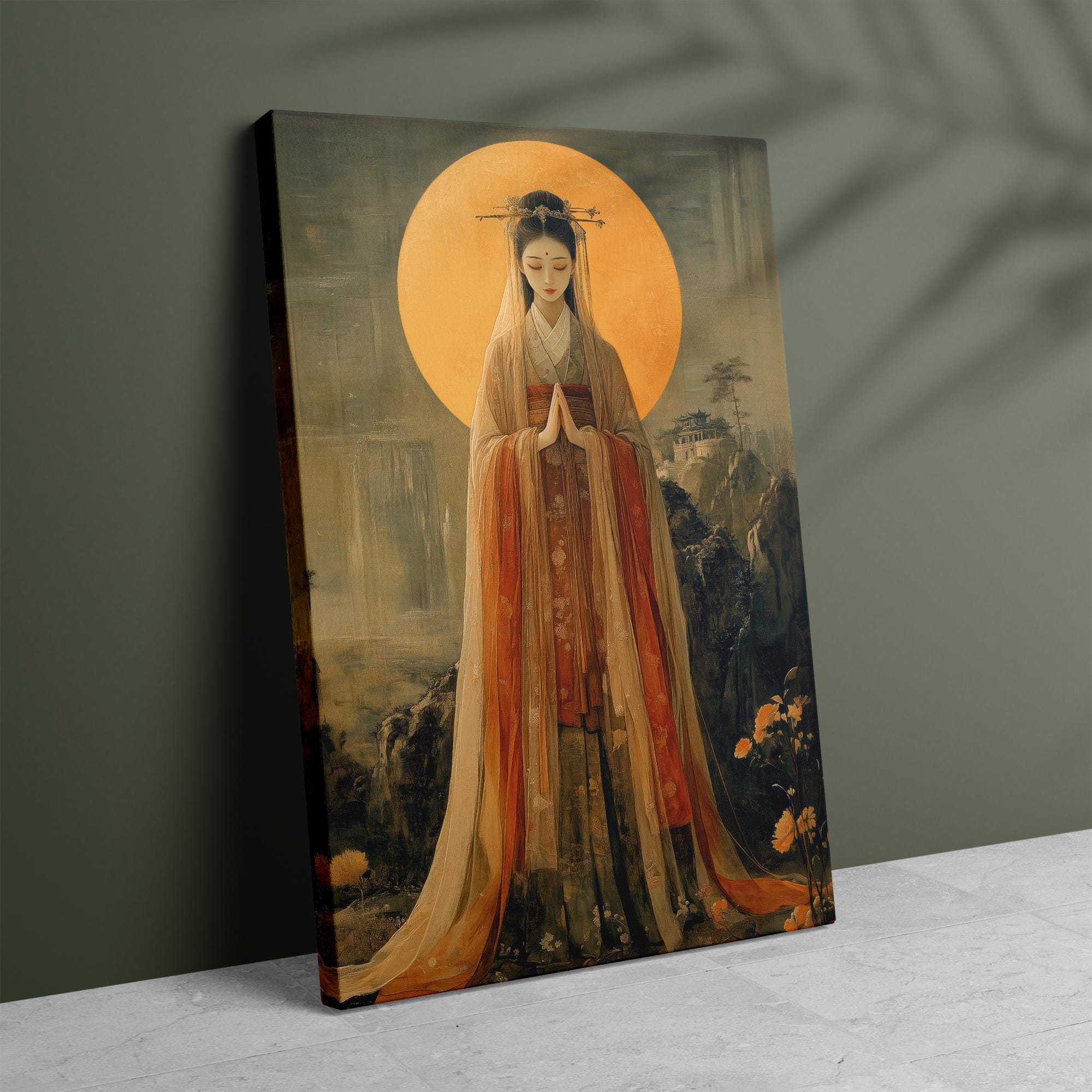 Goddess Amaterasu Wall Art, Japanese Goddess of the Sun, Japanese ...