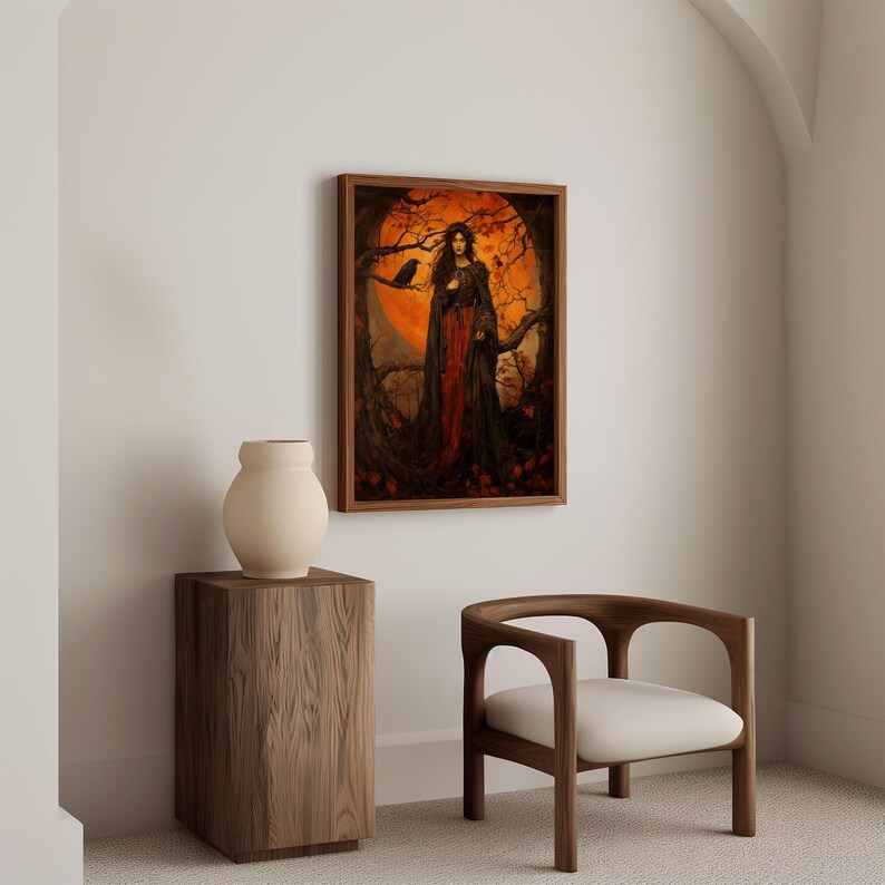 The Morrigan Goddess of War, Celtic Mythology, Irish Mythology Wall Art, Celtic Art Print, Divine Feminine Art, Dark Fantasy Art, Whimsical