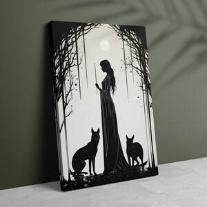 Hecate Goddess Wall Art | Art Nouveau Print | Hekate Greek Goddess of Magic | Witchcraft Magic Altar Gift | Greek Mythology Decor