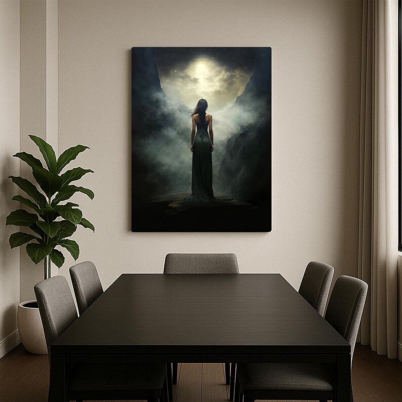 Nyx Goddess Wall Art | Greek Mythology Print | Night Goddess Decor | Dark Fantasy Poster | Celestial Art | Symbolist Printing