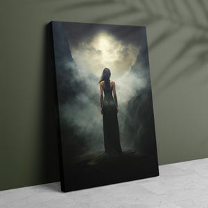 Nyx Goddess Wall Art | Greek Mythology Print | Night Goddess Decor | Dark Fantasy Poster | Celestial Art | Symbolist Printing
