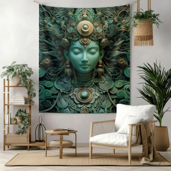 Green tara tapestry sale