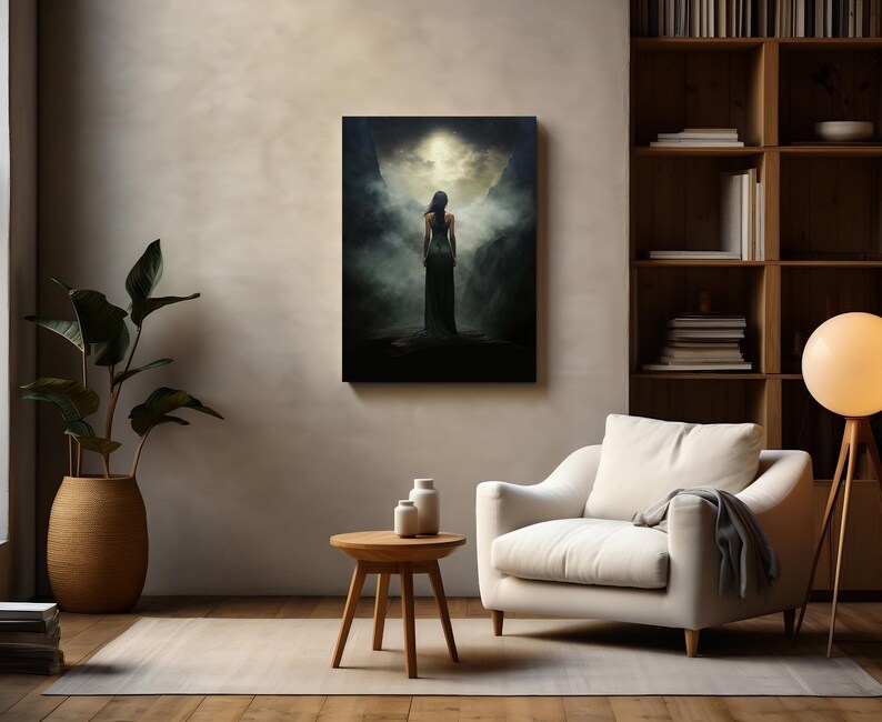 Nyx Goddess Wall Art | Greek Mythology Print | Night Goddess Decor | Dark Fantasy Poster | Celestial Art | Symbolist Printing