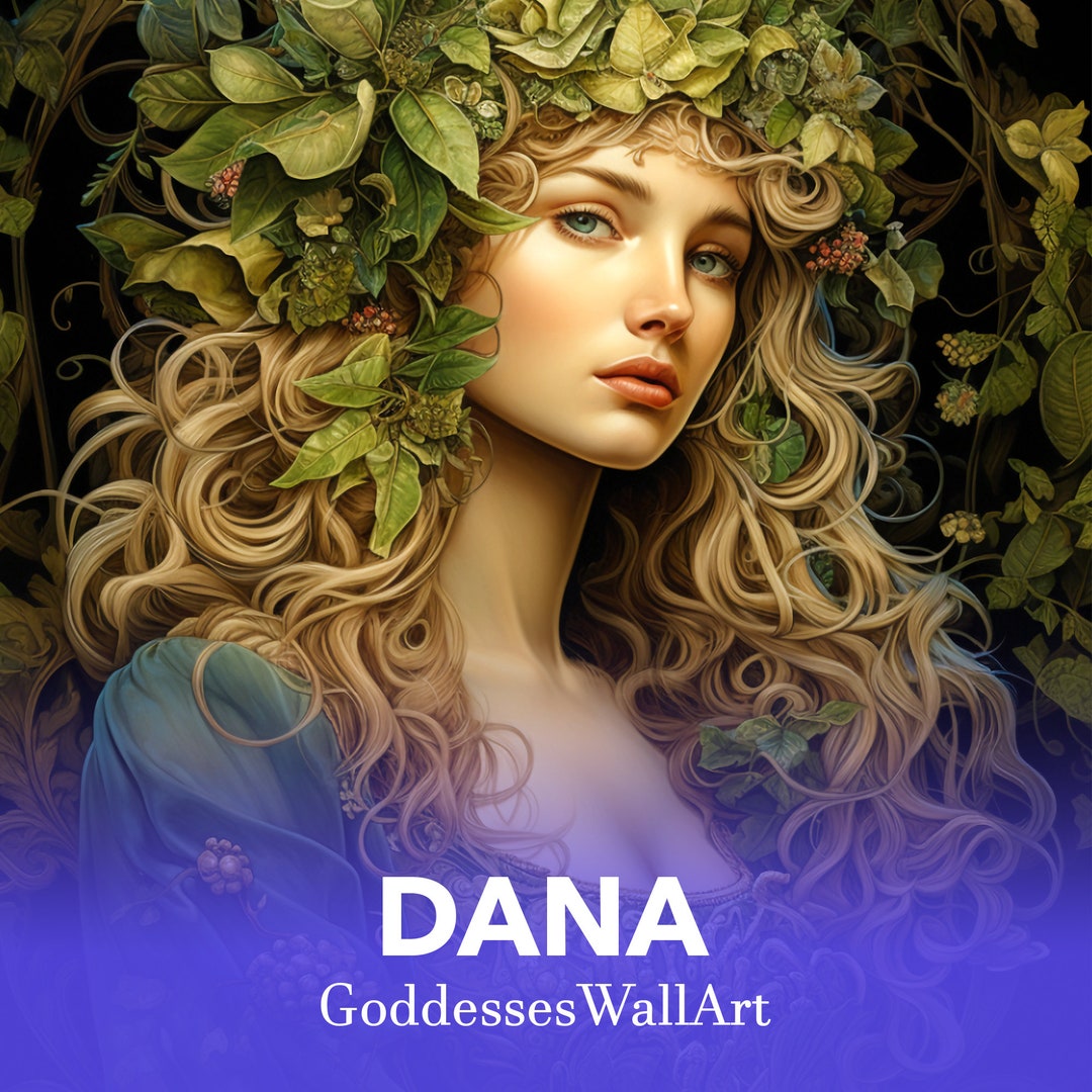 Göttin Dana Kunstdruck, keltische Göttin der Mutter Erde, Renaissance