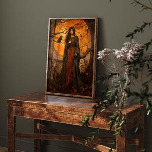 The Morrigan Goddess of War, Celtic Mythology, Irish Mythology Wall Art, Celtic Art Print, Divine Feminine Art, Dark Fantasy Art, Whimsical