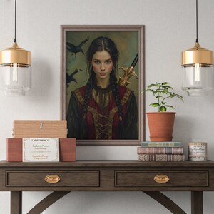 The Morrigan Celtic Goddess of War, Renaissance Painting Wall Art, Celtic Mythology Decor, Triple Goddess, Darkness Magic, Feminine Energy