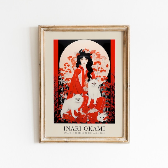 Japanese God Inari Japanese Shinto Inari, The Rice God, And His/Her