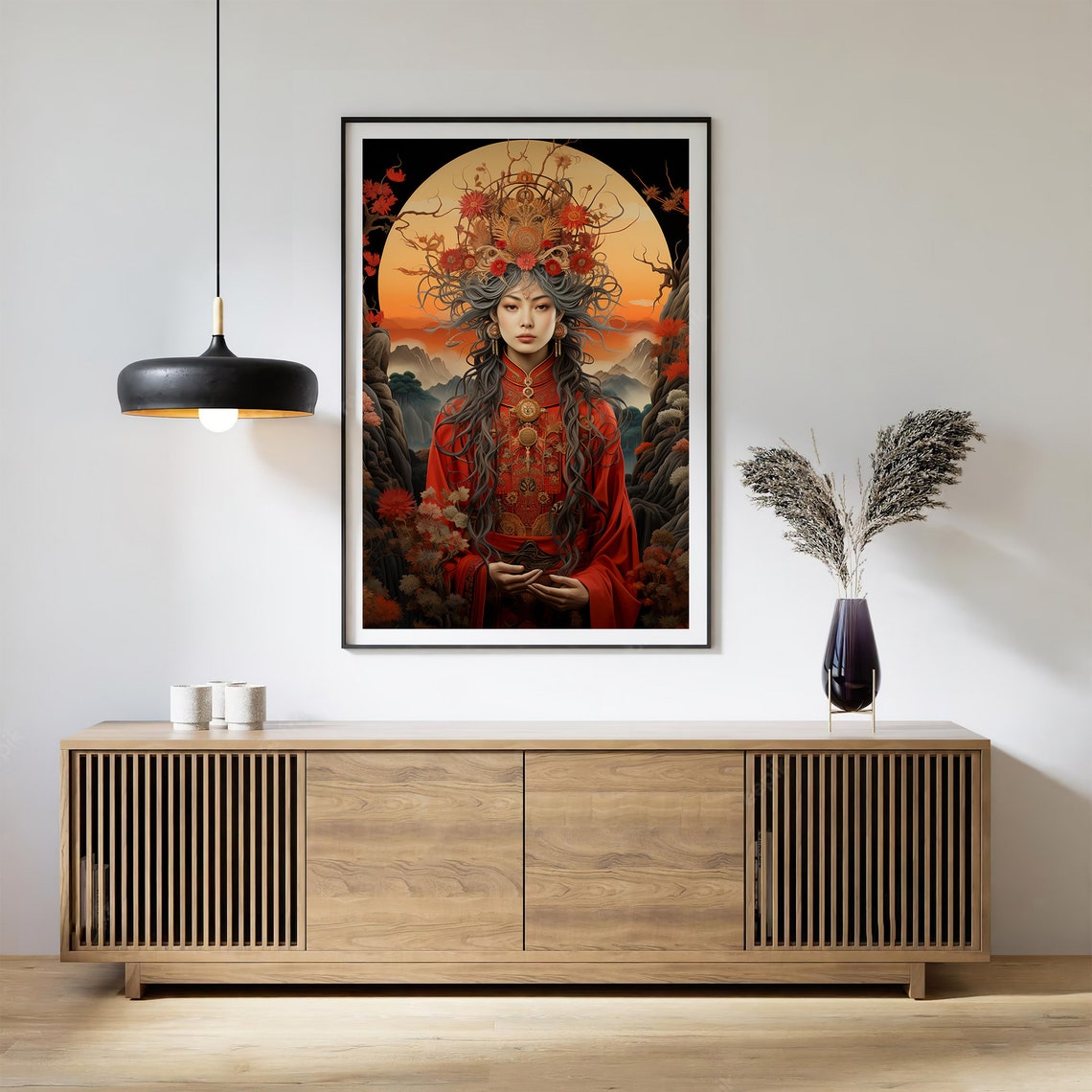 Amaterasu Japanese Goddess of the Sun, Renaissance Painting Wall Art ...