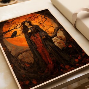 The Morrigan Goddess of War, Celtic Mythology, Irish Mythology Wall Art, Celtic Art Print, Divine Feminine Art, Dark Fantasy Art, Whimsical