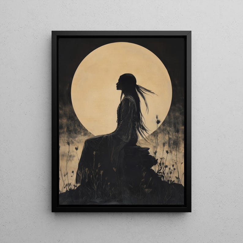 Native American Goddess Hanwi Wall Art Nouveau, Lakota Goddess of the ...