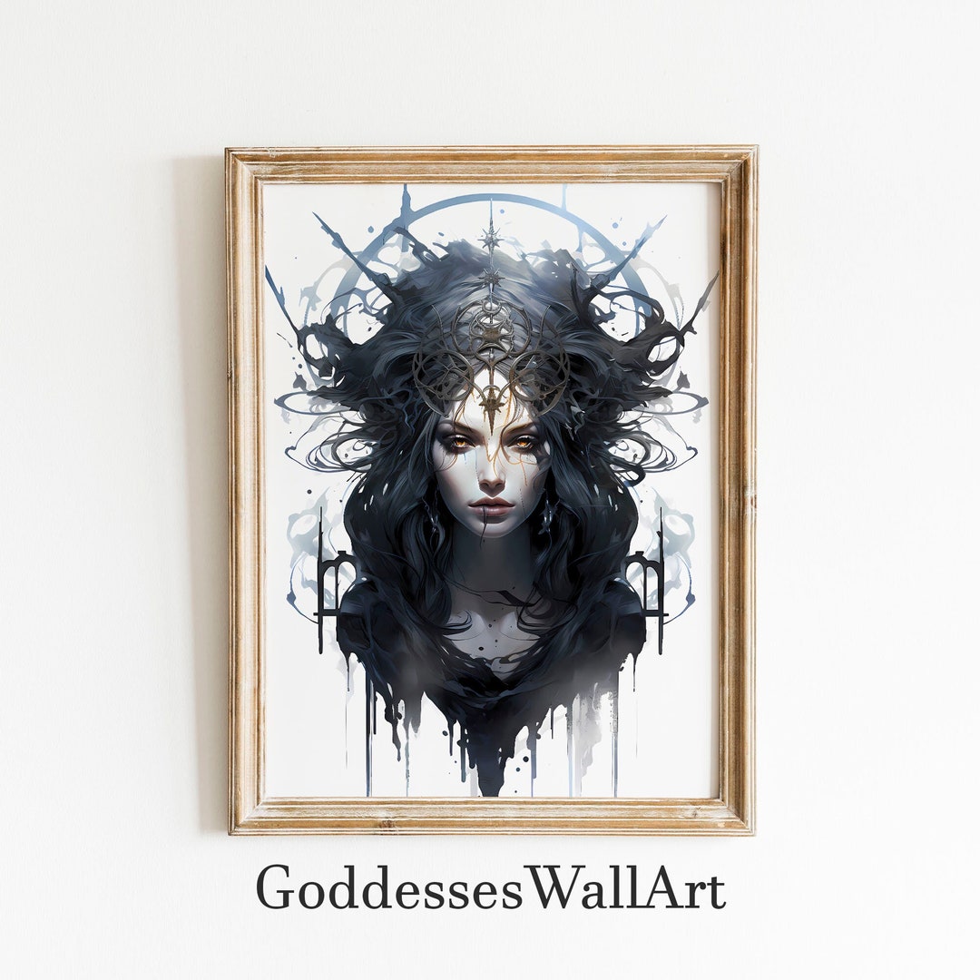 Hecate Watercolor Print, Greek Goddess of Magic and Witchcraft, Hekate ...