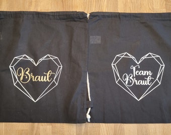 Bolsa de gimnasio para la JGA, boda, fiesta, equipo de novia, novia, despedida de soltera, algodón, regalo, moda, bolsa de yute, accesorio, souvenir