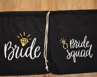 Bolsa de gimnasio para la JGA, boda, fiesta, equipo de novia, novia, despedida de soltera, algodón, regalo, moda, bolsa de yute, accesorio, souvenir