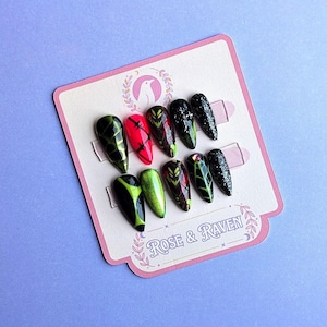Zestial Themed Hazbin Hotel Nail Art Inspired Press On Nail set