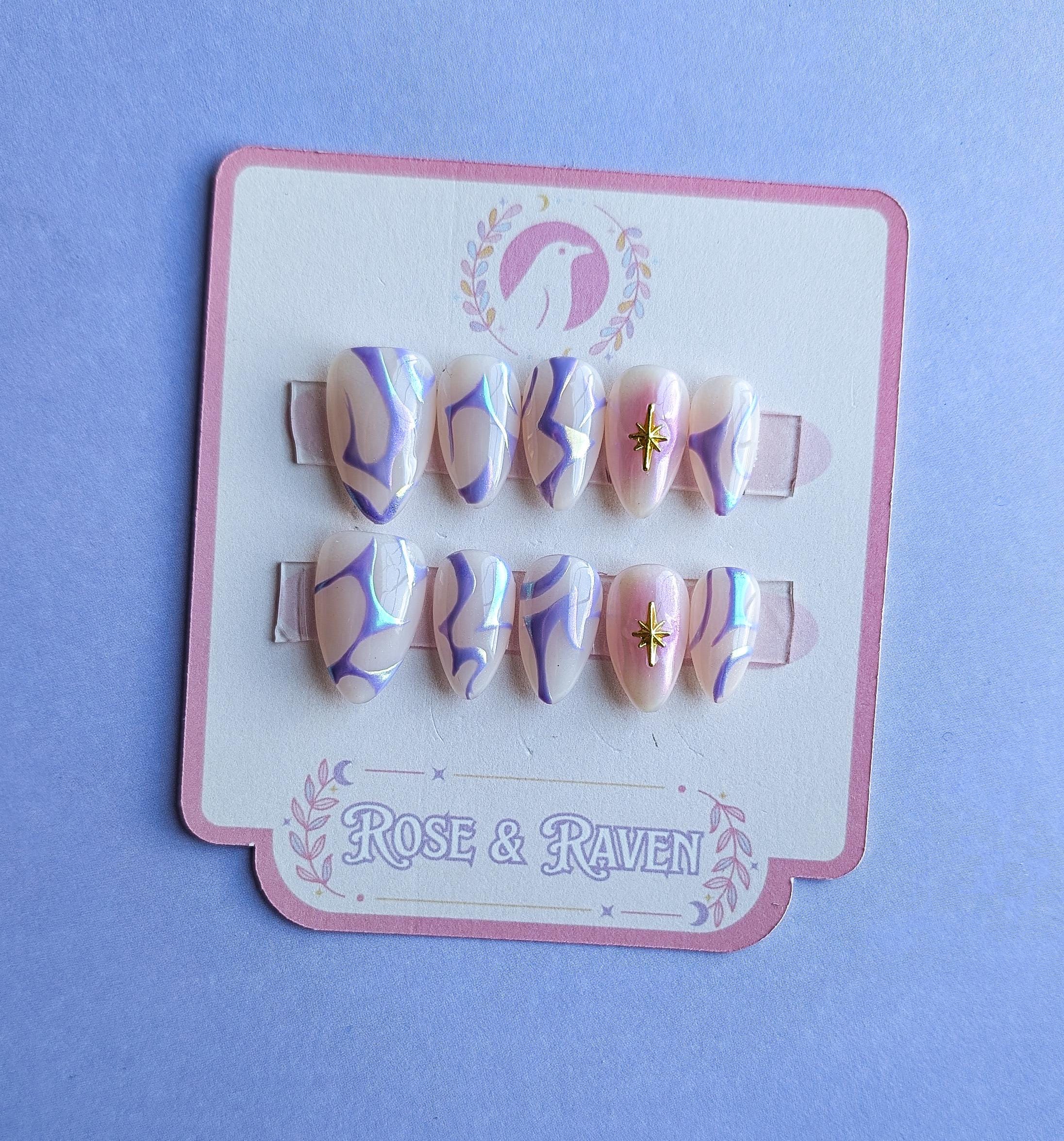 Demon Tattoos Kpop Inspired Press On Nail Set