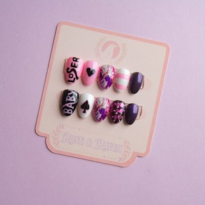Press On Nail Set "Loser Baby" HuskerDust inspired