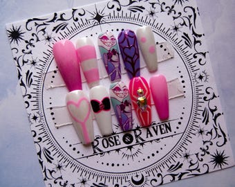 Ensemble à presser sur les ongles inspiré de la poussière d&#39;ange