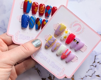 Custom Hand-made TMDC inspired press on nail set