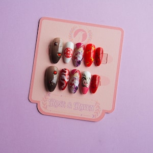 Hazbin Hotel Lucifer Themed Press on Nails