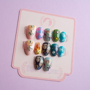 Howls Moving Castle Inspired Press On Nails