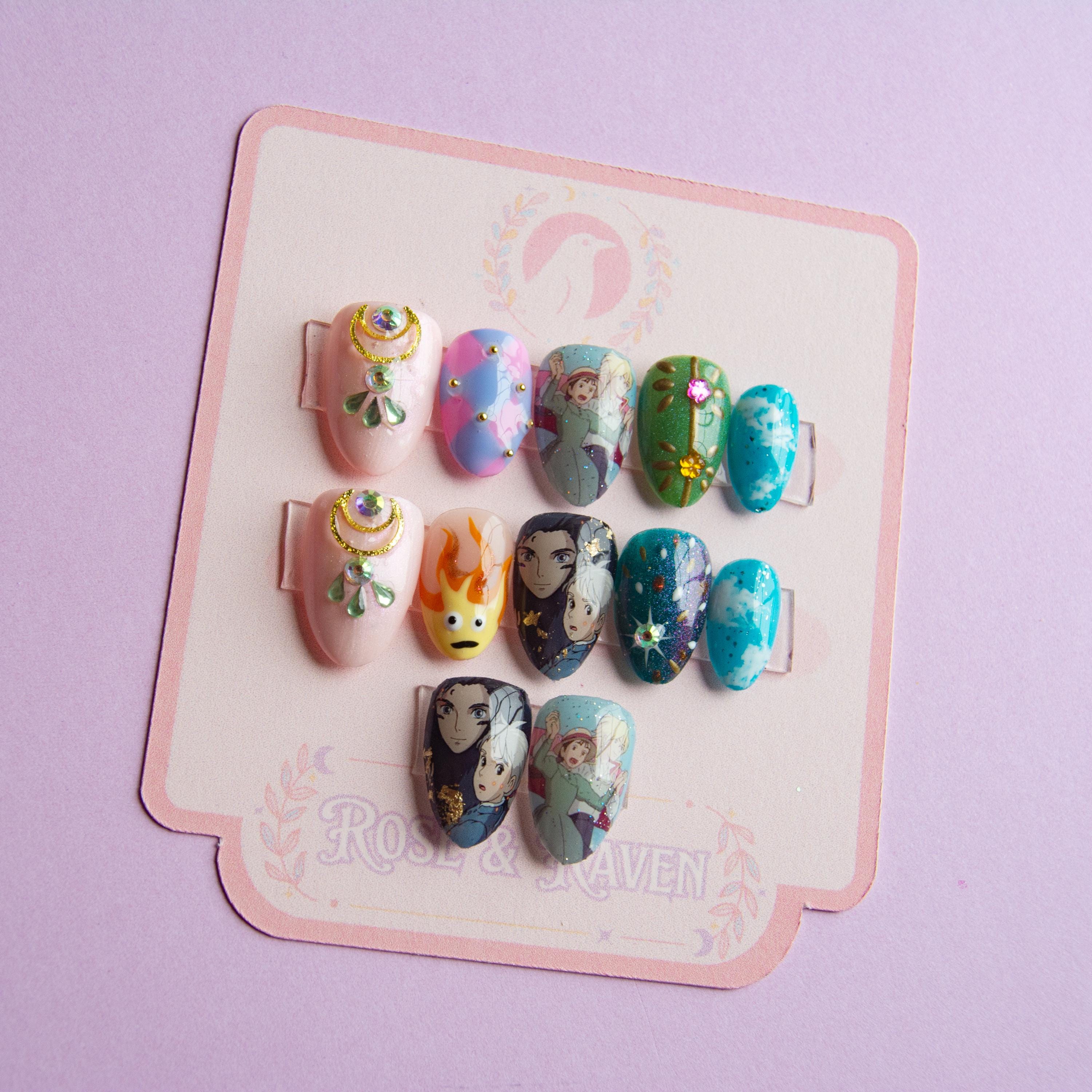 Howls Moving Castle Inspired Press On Nails