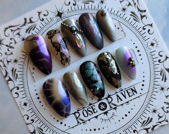 Quick Silver Inspired Press on Nail Set